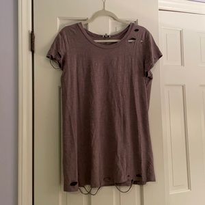 Ripped t shirt dress